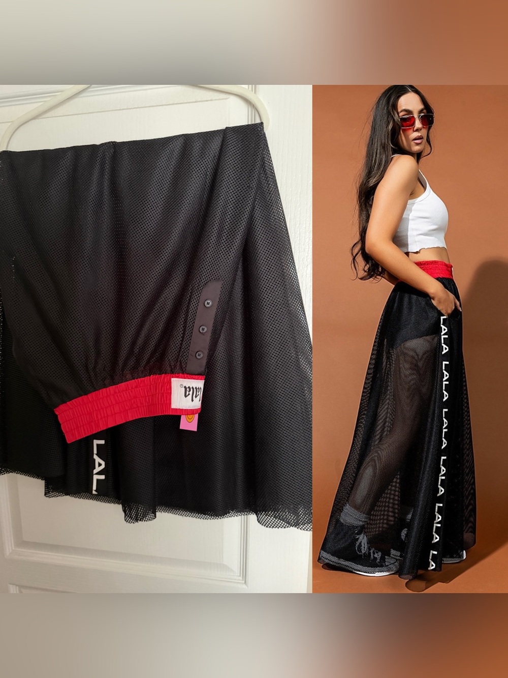 Dressed in Lala - Total Knockout Mesh Maxi Skirt (2X)